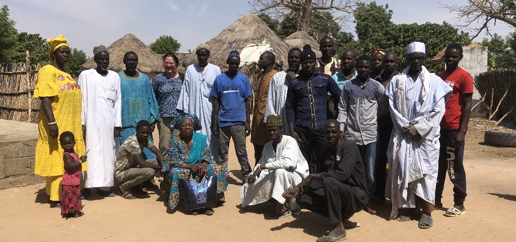 Les hommes champions de Kaolack, ensemble avec notre responsable de programmes Maja Hürlimann (2019)